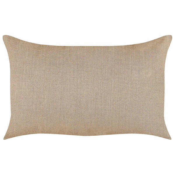 BELIANI - Lot de 2 coussins décoratifs BANORI Lin 30 x 50 cm Beige Unicolore - large