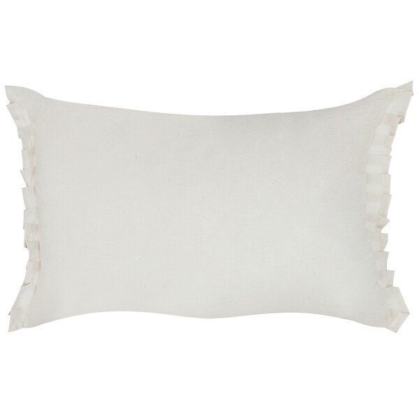 BELIANI - Lot de 2 coussins décoratifs SASSAFRAS Lin 30 x 45 cm Blanc cassé Unicolore - large