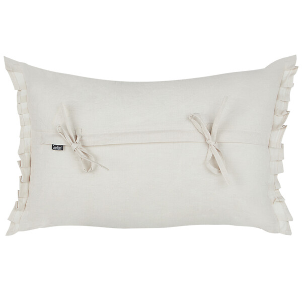 BELIANI - Lot de 2 coussins décoratifs SASSAFRAS Lin 30 x 45 cm Blanc cassé Unicolore - large