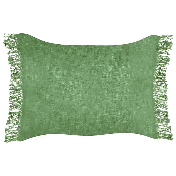 BELIANI - Lot de 2 coussins décoratifs MABA Coton 50 x 35 cm Vert Unicolore - large