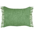 BELIANI - Lot de 2 coussins décoratifs MABA Coton 50 x 35 cm Vert Unicolore - vignette
