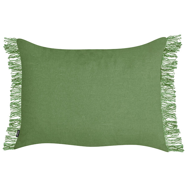 BELIANI - Lot de 2 coussins décoratifs MABA Coton 50 x 35 cm Vert Unicolore - large