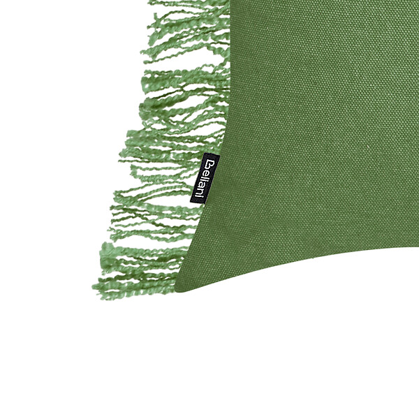 BELIANI - Lot de 2 coussins décoratifs MABA Coton 50 x 35 cm Vert Unicolore - large
