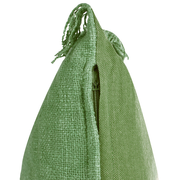 BELIANI - Lot de 2 coussins décoratifs MABA Coton 50 x 35 cm Vert Unicolore - large