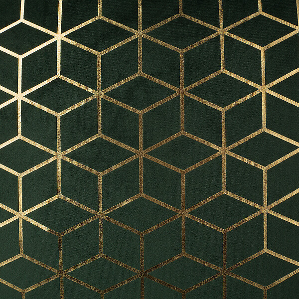 BELIANI - Lot de 2 coussins décoratifs CELOSIA Velours 45 x 45 cm Vert foncé Motif géométrique - large