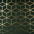 BELIANI - Lot de 2 coussins décoratifs CELOSIA Velours 45 x 45 cm Vert foncé Motif géométrique - vignette