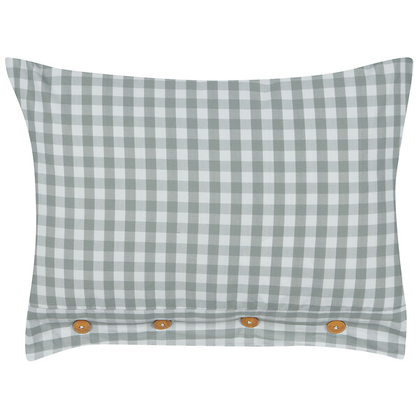 BELIANI - Lot de 2 coussins décoratifs TALYA 40 x 60 cm Vert menthe À carreaux - large