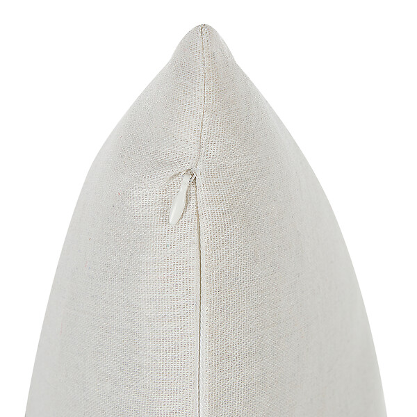 BELIANI - Lot de 2 coussins décoratifs GOMPHRENA 45 x 45 cm Beige clair Motif de plante - large