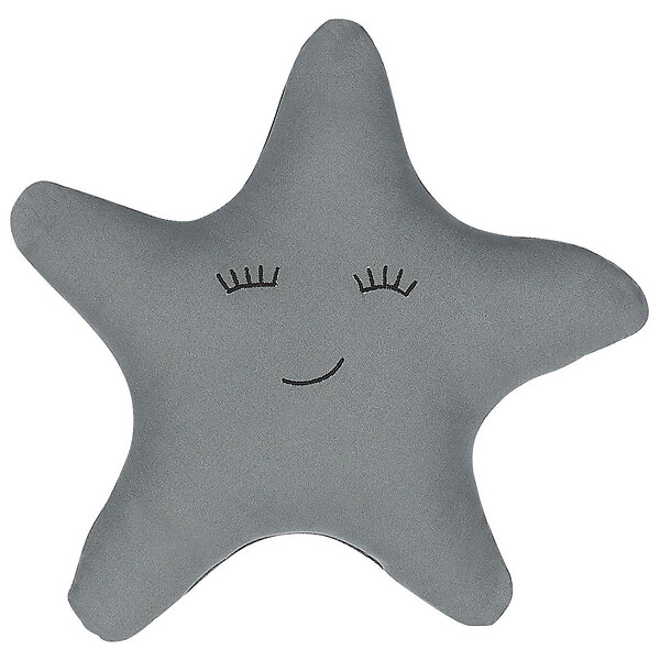 BELIANI - Lot de 2 coussins décoratifs BHOPAL Coton 40 x 40 cm Gris Étoile - large