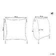 BELIANI - Lot de 2 coussins décoratifs SCHEFFLERA Velours 45 x 45 cm Blanc Motif géométrique - vignette