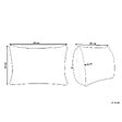 BELIANI - Lot de 2 coussins décoratifs BANORI Lin 30 x 50 cm Noir Unicolore - vignette