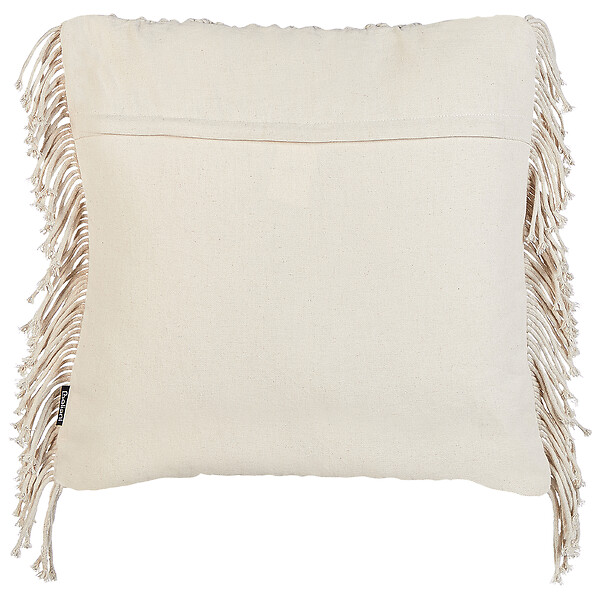 BELIANI - Lot de 2 coussins décoratifs PATTAN Coton 45 x 45 cm Beige Motif géométrique - large