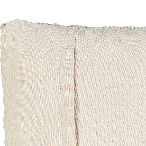 BELIANI - Lot de 2 coussins décoratifs PATTAN Coton 45 x 45 cm Beige Motif géométrique - large