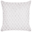 BELIANI - Lot de 2 coussins décoratifs PURSLANE Fourrure synthétique 43 x 43 cm Blanc Motif géométrique - vignette
