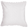 BELIANI - Lot de 2 coussins décoratifs PURSLANE Fourrure synthétique 43 x 43 cm Blanc Motif géométrique - vignette