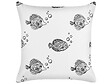 BELIANI - Lot de 2 coussins décoratifs TWEEDIA Coton 45 x 45 cm Blanc - vignette