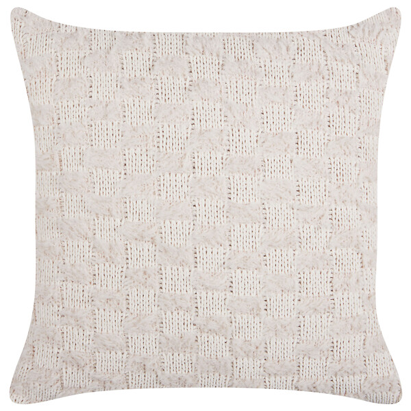 BELIANI - Lot de 2 coussins décoratifs BASALIM 45 x 45 cm Beige Unicolore - large