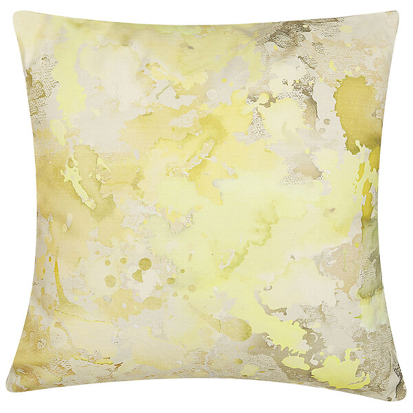 BELIANI - Lot de 2 coussins décoratifs PACHIRA Coton 45 x 45 cm Jaune Motif abstrait - large