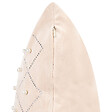 BELIANI - Lot de 2 coussins décoratifs YARROW Velours 45 x 45 cm Beige Motif géométrique - vignette