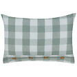 BELIANI - Lot de 2 coussins décoratifs TAMNINE 40 x 60 cm Vert menthe À carreaux - vignette