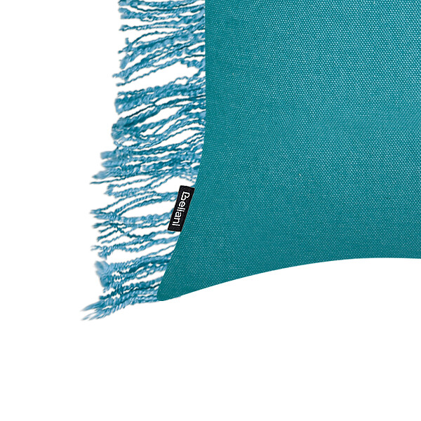 BELIANI - Lot de 2 coussins décoratifs MABA Coton 50 x 35 cm Bleu Unicolore - large