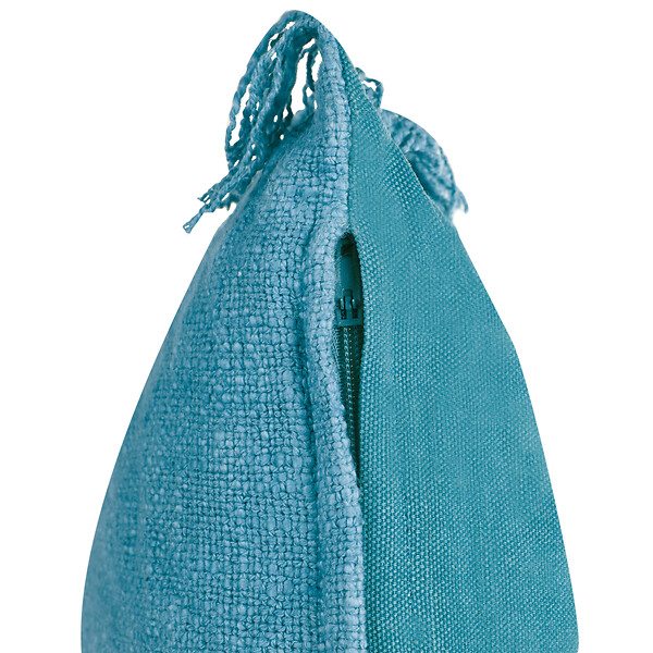 BELIANI - Lot de 2 coussins décoratifs MABA Coton 50 x 35 cm Bleu Unicolore - large