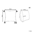 BELIANI - Lot de 2 coussins décoratifs SYRINGA Coton 45 x 45 cm Vert Motif géométrique - vignette