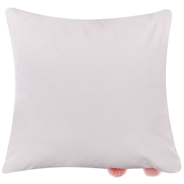 BELIANI - Lot de 2 coussins décoratifs PHLOX Coton 45 x 45 cm Blanc - large