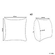 BELIANI - Lot de 2 coussins décoratifs GARDENIA Velours 45 x 45 cm Bleu Motif abstrait - vignette