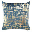 BELIANI - Lot de 2 coussins décoratifs GARDENIA Velours 45 x 45 cm Bleu Motif abstrait - vignette