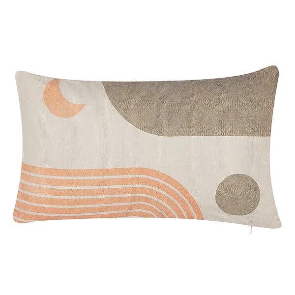 BELIANI - Lot de 2 coussins décoratifs MELAMPODIUM 30 x 50 cm Multicolore Motif abstrait - large