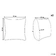 BELIANI - Lot de 2 coussins décoratifs SKIMMIA Coton 45 x 45 cm Blanc Motif de Noël - vignette