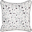 BELIANI - Lot de 2 coussins décoratifs LAVENDER Velours 45 x 45 cm Blanc Motif terrazzo - vignette
