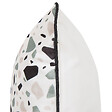 BELIANI - Lot de 2 coussins décoratifs LAVENDER Velours 45 x 45 cm Blanc Motif terrazzo - vignette