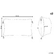 BELIANI - Lot de 2 coussins décoratifs LIRIOPE 30 x 50 cm Noir/blanc Motif géométrique - vignette