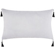 BELIANI - Lot de 2 coussins décoratifs LIRIOPE 30 x 50 cm Noir/blanc Motif géométrique - vignette