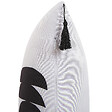 BELIANI - Lot de 2 coussins décoratifs LIRIOPE 30 x 50 cm Noir/blanc Motif géométrique - vignette