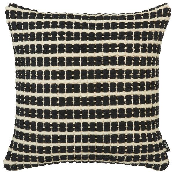 BELIANI - Lot de 2 coussins décoratifs YONCALI Coton 45 x 45 cm Noir À carreaux - large