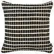 BELIANI - Lot de 2 coussins décoratifs YONCALI Coton 45 x 45 cm Noir À carreaux - vignette