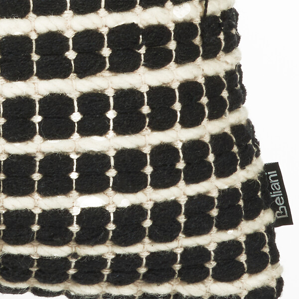 BELIANI - Lot de 2 coussins décoratifs YONCALI Coton 45 x 45 cm Noir À carreaux - large