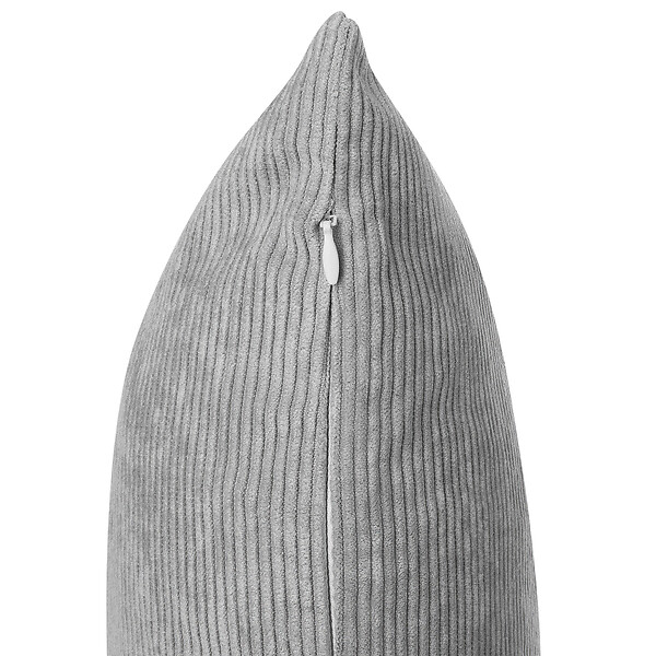 BELIANI - Lot de 2 coussins décoratifs NOLANA 45 x 45 cm Gris Unicolore - large