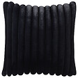 BELIANI - Lot de 2 coussins décoratifs RAKYA 45 x 45 cm Fourrure synthétique Noir À rayure - vignette