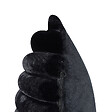 BELIANI - Lot de 2 coussins décoratifs RAKYA 45 x 45 cm Fourrure synthétique Noir À rayure - vignette