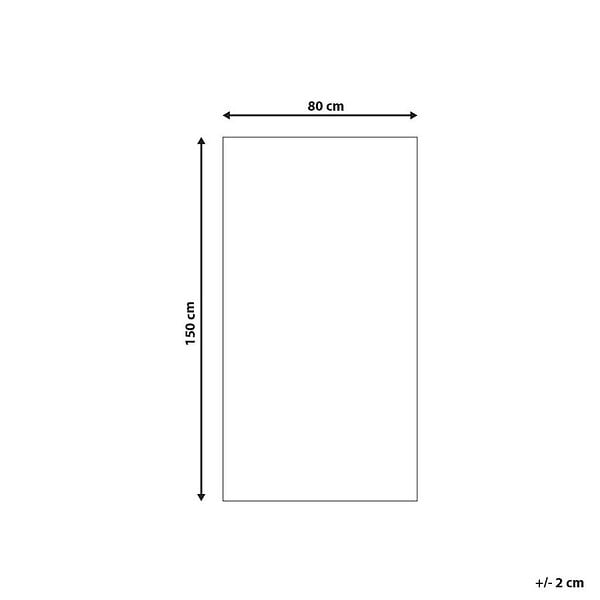 BELIANI - Tapis d'extérieur TAVAS Noir/blanc 80 x 150 cm - large