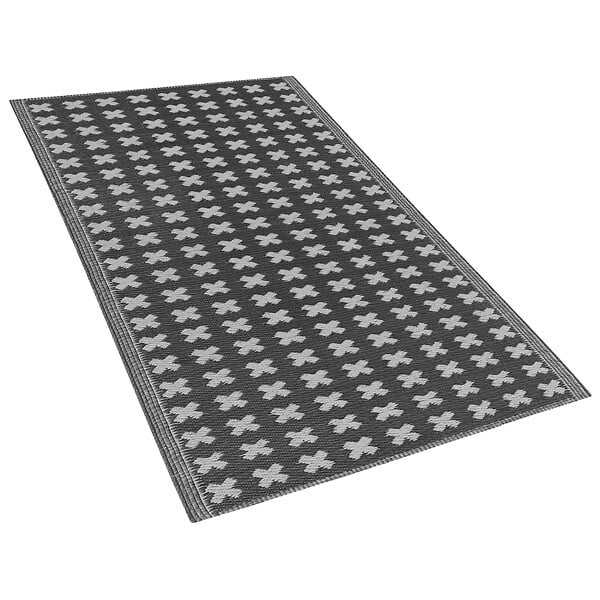 BELIANI - Tapis d'extérieur ROHTAK Noir 90 x 180 cm - large
