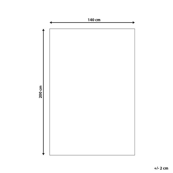 BELIANI - Tapis d'extérieur AKSU Beige 140 x 200 cm Réversible - large