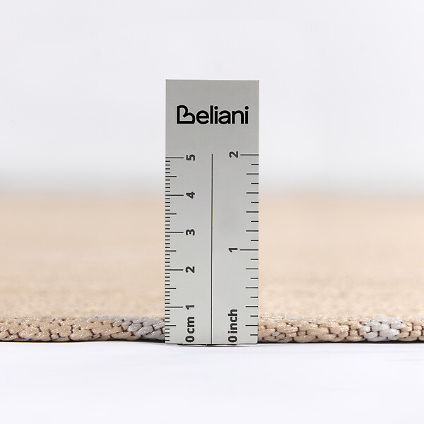 BELIANI - Tapis d'extérieur AKSU Beige 140 x 200 cm Réversible - large