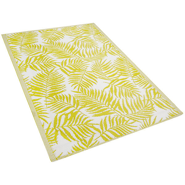 BELIANI - Tapis d'extérieur KOTA Jaune 120 x 180 cm Réversible - large
