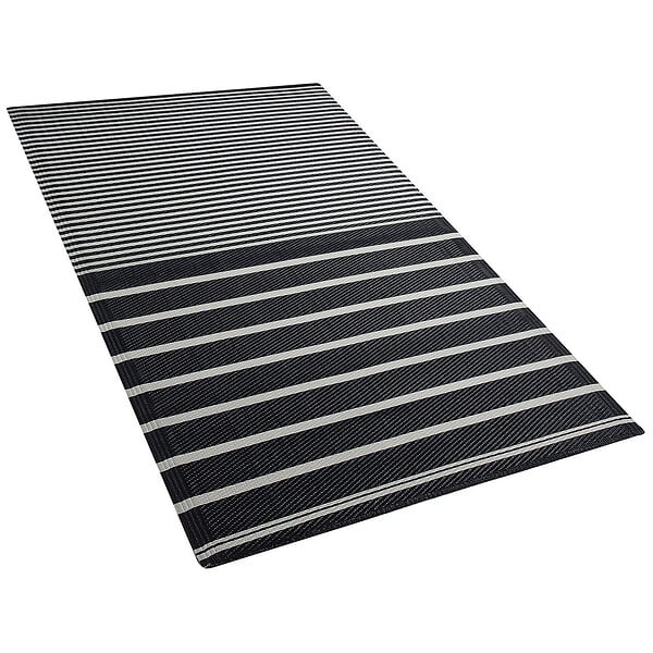 BELIANI - Tapis d'extérieur HALDIA Noir 90 x 180 cm - large