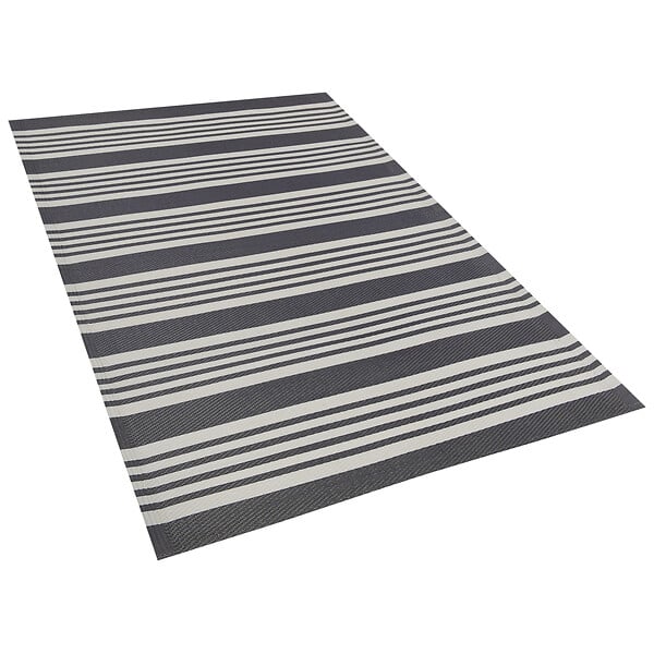 BELIANI - Tapis d'extérieur DELHI Noir 120 x 180 cm - large